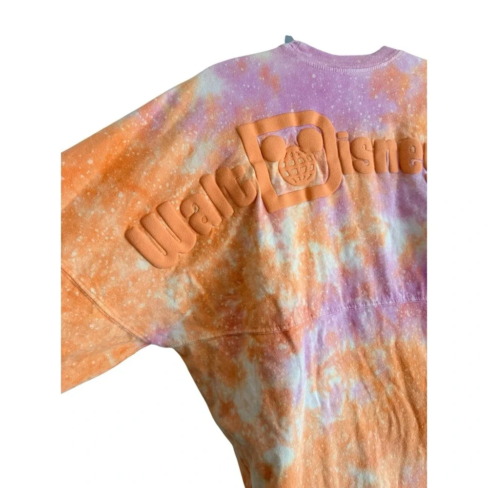 Walt Disney World Spirit Jersey M Tie Dye Orange Pink Galaxy Sweatshirt Mickey - Picture 8 of 10
